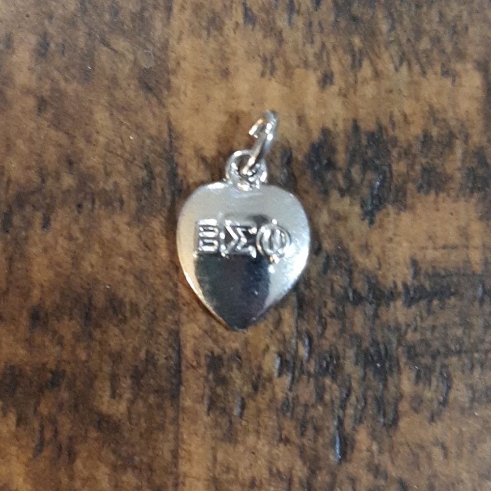 Sterling silver heart College sority